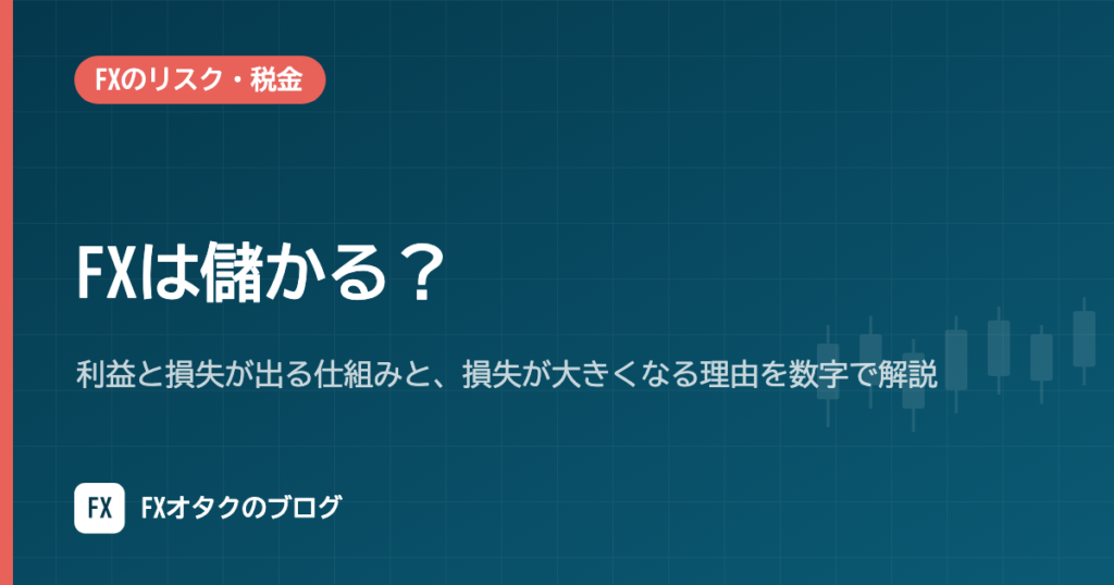 FXは儲かる？利益と損失が出る仕組みと、損失が大きくなる理由を数字で解説