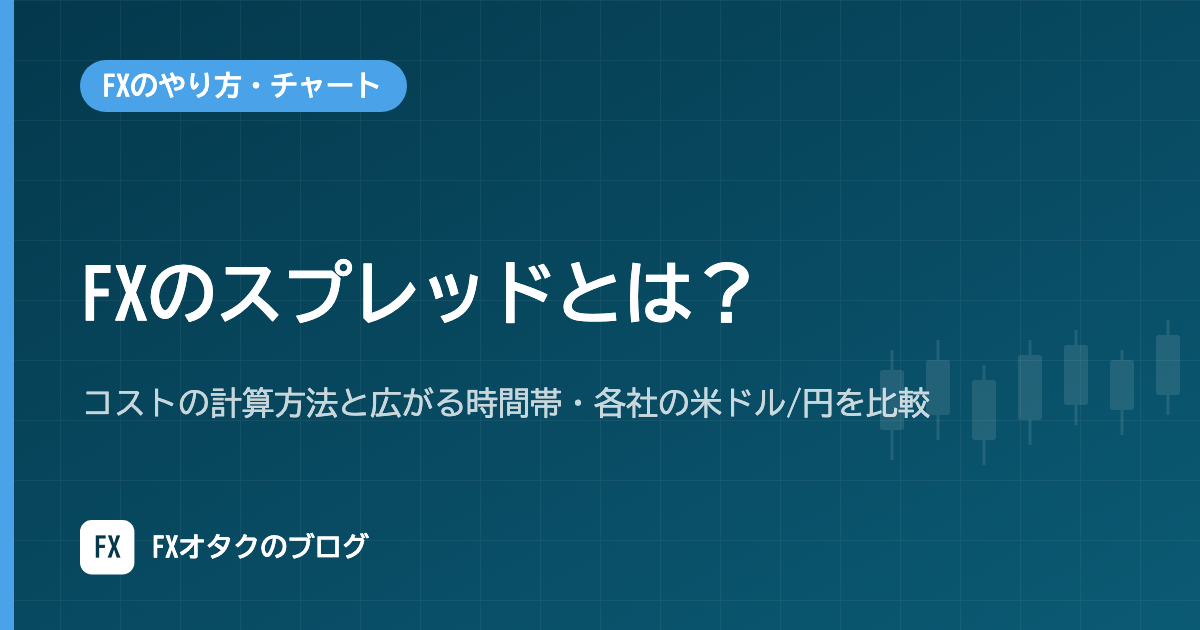 FXのスプレッドとは?コストの計算方法と広がる時間帯・各社の米ドル/円を比較