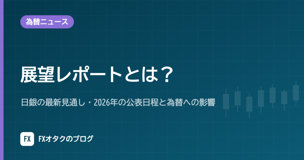 展望レポートとは？日銀の最新見通し・2026年の公表日程と為替への影響【2026年10月更新】